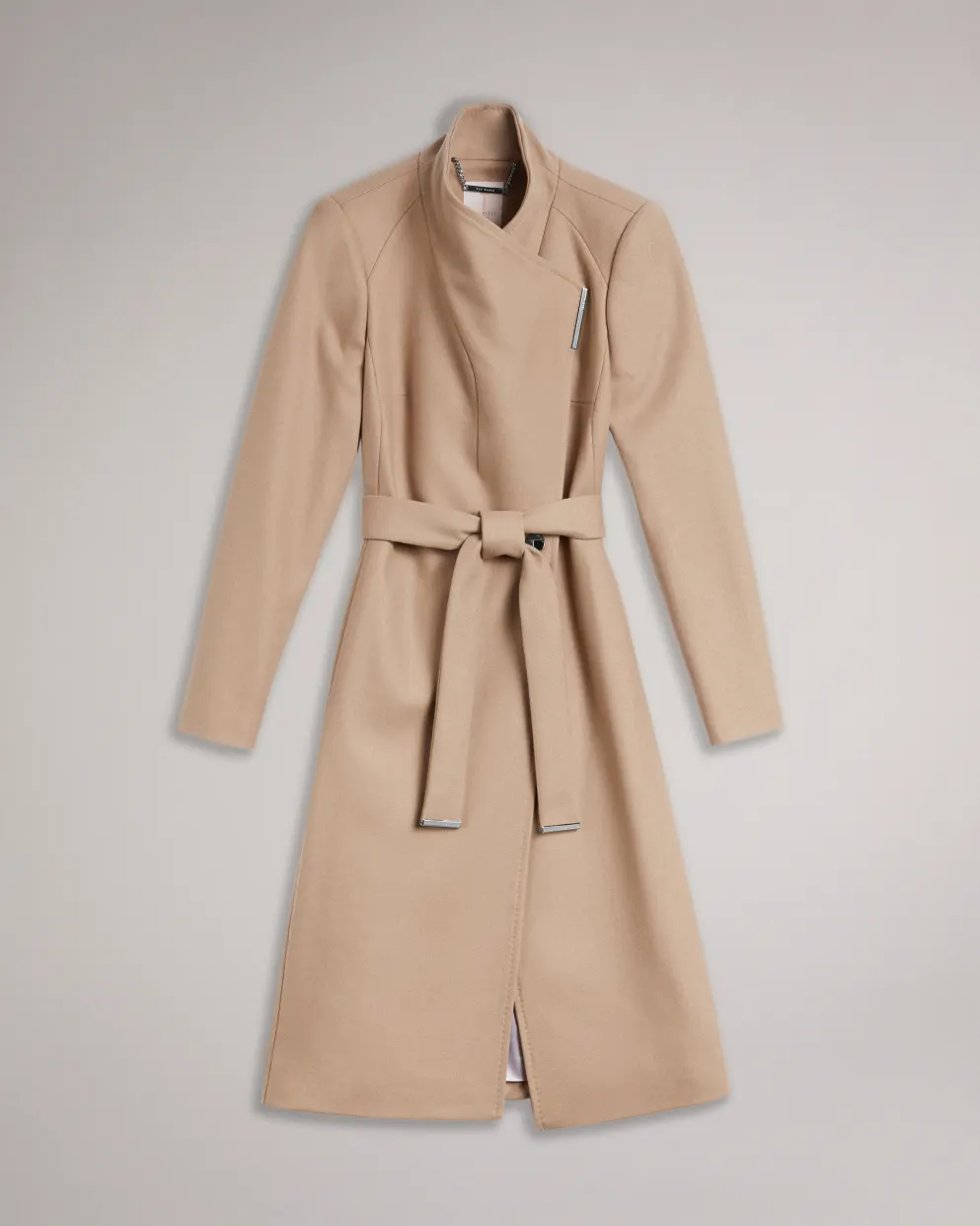 Ted baker wool clearance overcoat in camel check